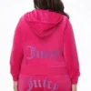 Plus-Size Technicolor Customizable Big Bling Velour Hoodie