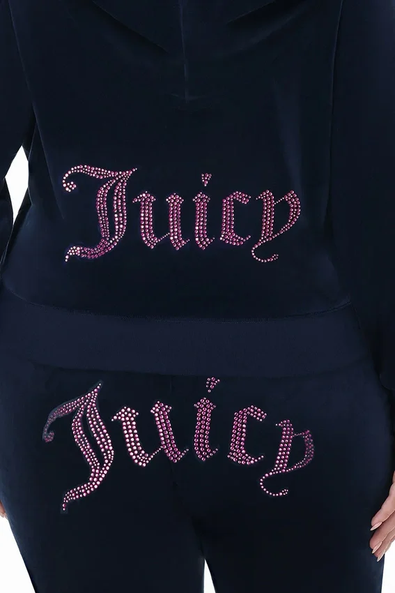 Plus-Size Technicolor Customizable Big Bling Velour Hoodie Plus-Size Technicolor Customizable Big Bling Velour Hoodie