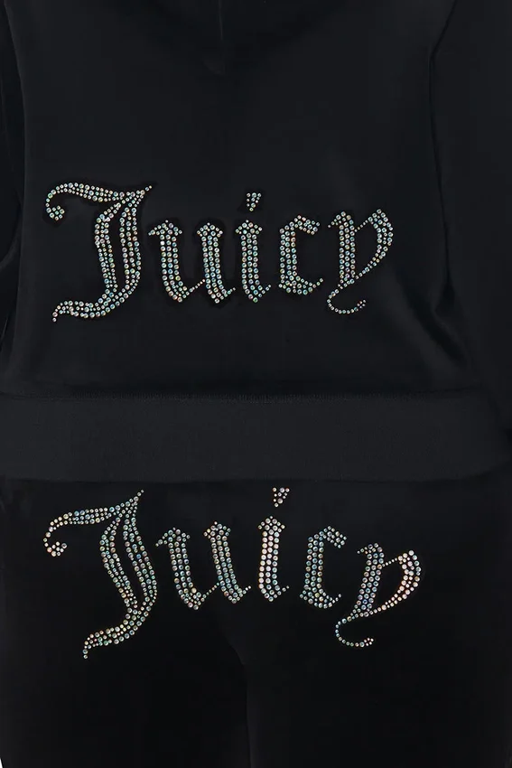 Plus-Size Technicolor Customizable Big Bling Velour Hoodie Plus-Size Technicolor Customizable Big Bling Velour Hoodie