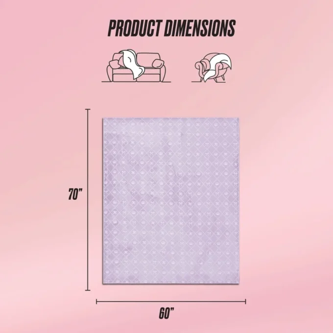 Plush Oversized Throw Blanket, 60″ X 70″
