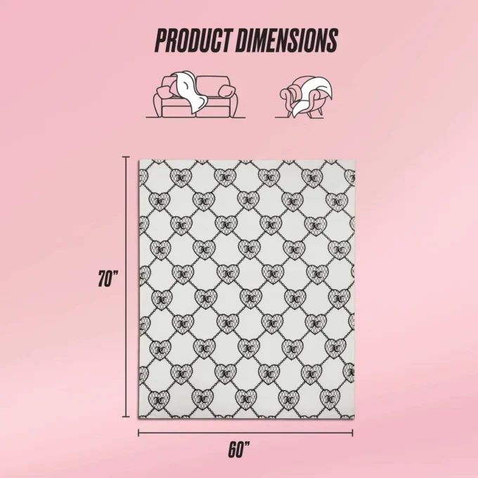 Plush Oversized Throw Blanket, 60″ X 70″