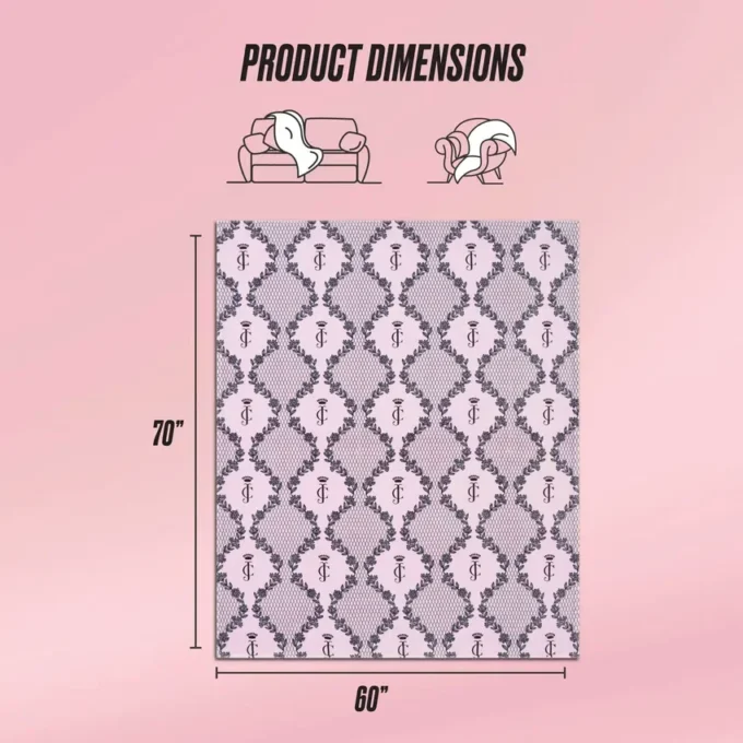 Plush Oversized Throw Blanket, 60″ X 70″