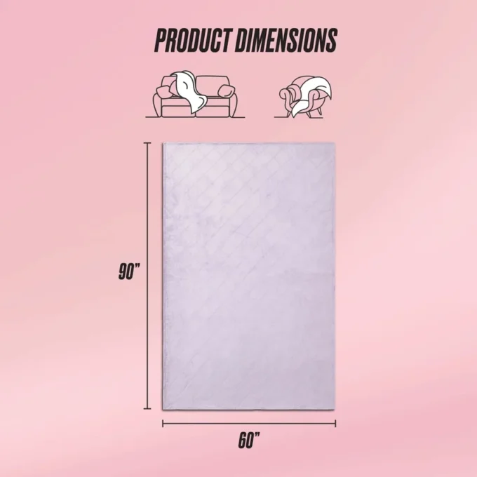 Plush Oversized Throw Blanket, 60″ X 90″