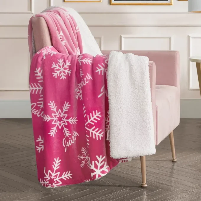 Plush Reversible Sherpa Throw Blanket