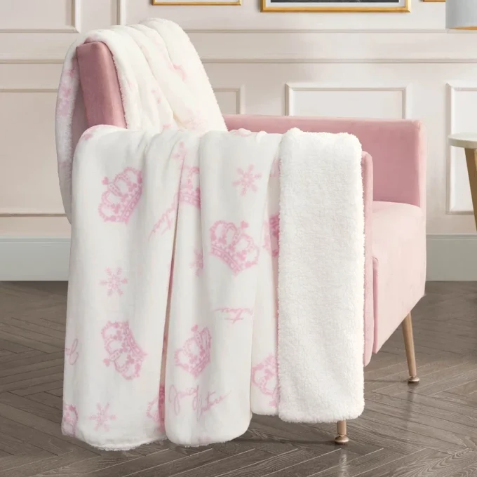 Plush Reversible Sherpa Throw Blanket