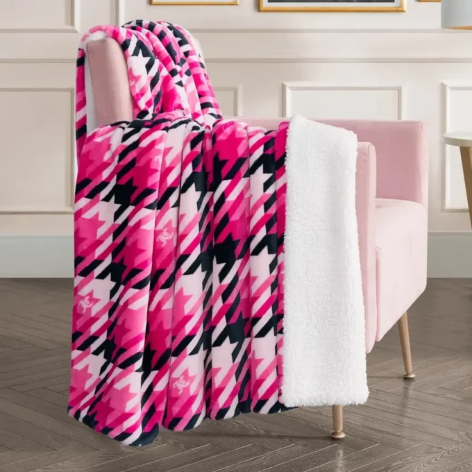 Plush Reversible Sherpa Throw Blanket