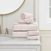 Plush Stripe Bath Towel Set