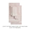 Plush Stripe Bath Towel Set