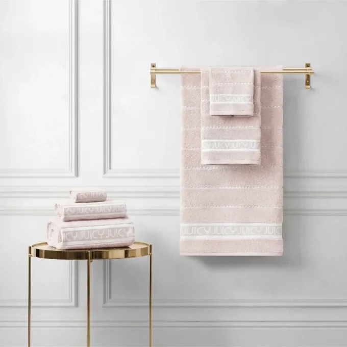 Plush Stripe Bath Towel Set