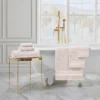 Plush Stripe Bath Towel Set