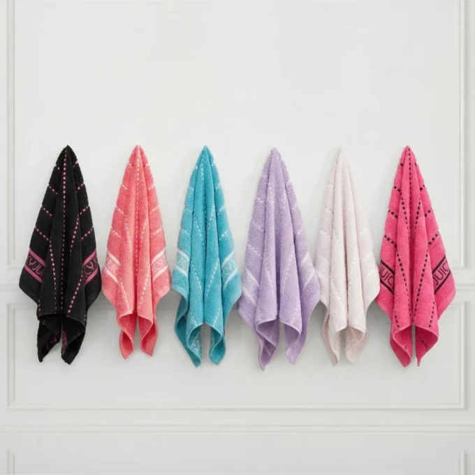 Plush Stripe Bath Towel Set
