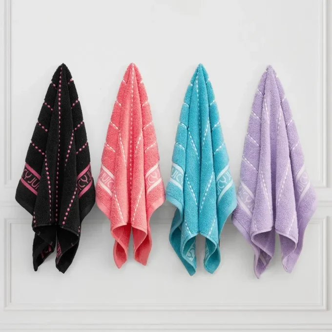 Plush Stripe Bath Towel Set