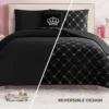 Plush Trellis Link Reversible Comforter Set