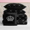Plush Trellis Link Reversible Comforter Set