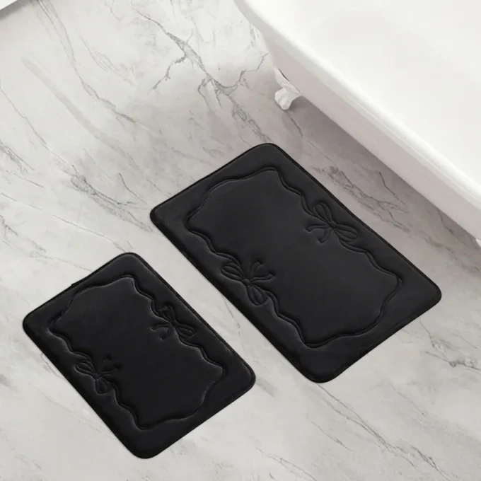 Quilted Memory Foam Bath Mat 2-Piece Set