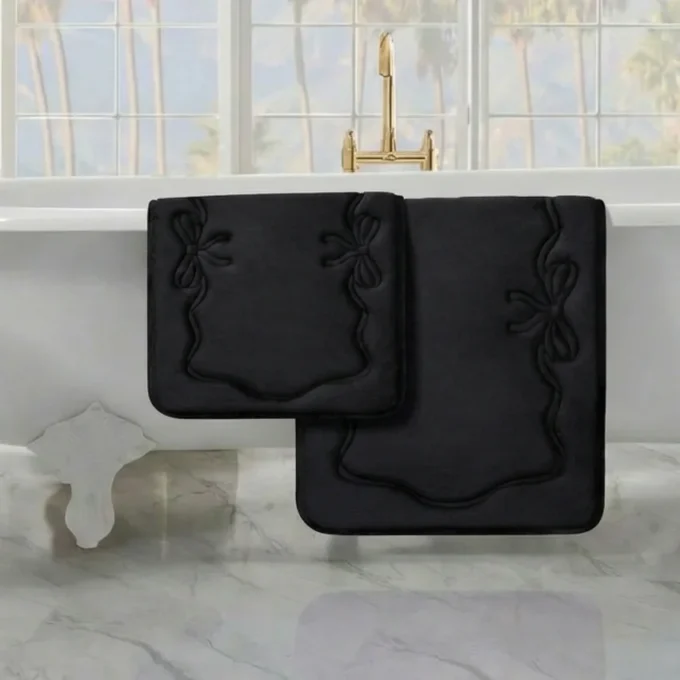 Quilted Memory Foam Bath Mat 2-Piece Set