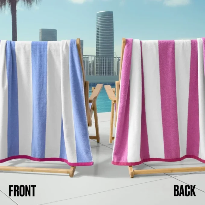 Reversible Cabana Cotton Beach Towel Reversible Cabana Cotton Beach Towel