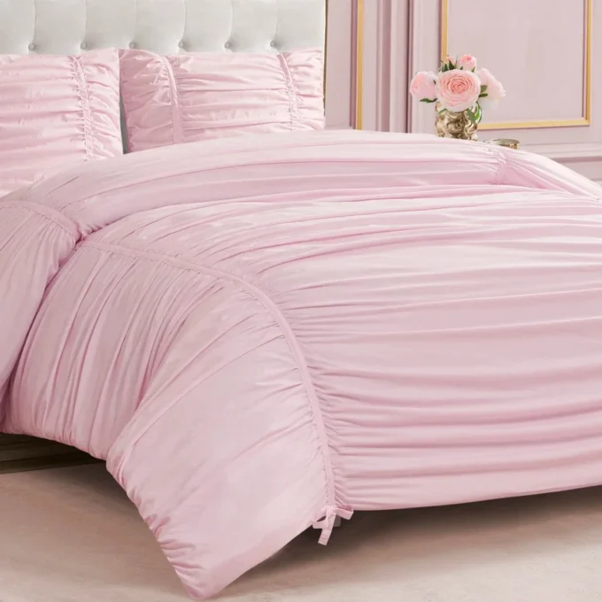 Ribbon Ruched Comforter Set