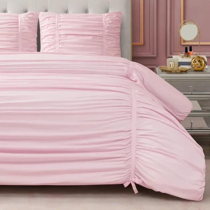 Ribbon Ruched Comforter Set