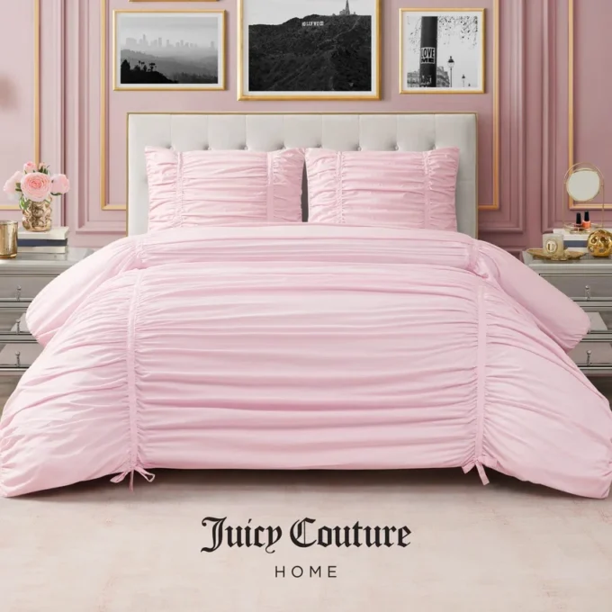 Ribbon Ruched Comforter Set