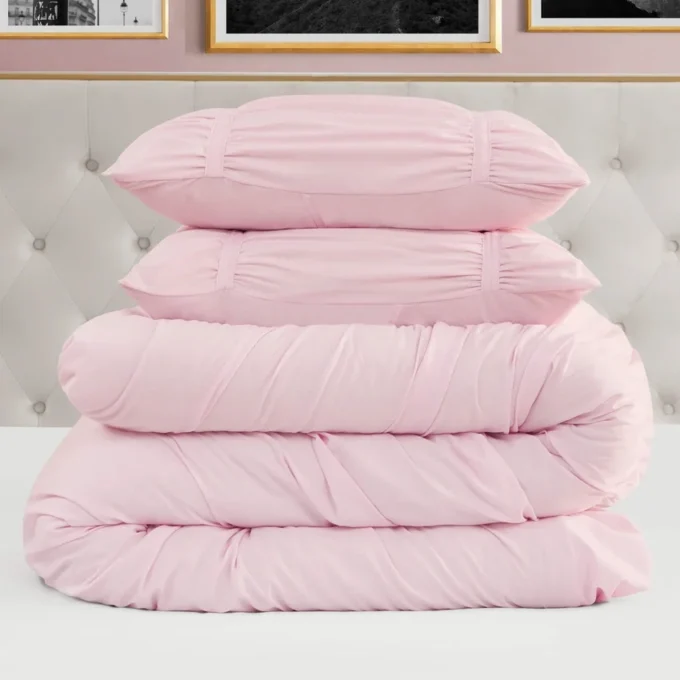 Ribbon Ruched Comforter Set