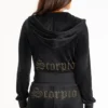 Scorpio Customizable Big Bling Velour Hoodie
