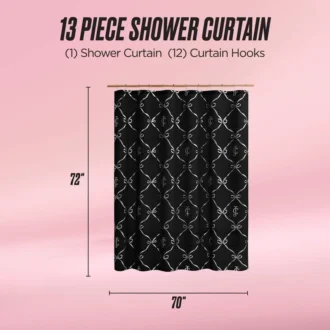 Shower Curtain and Hooks Set Shower Curtain and Hooks Set
