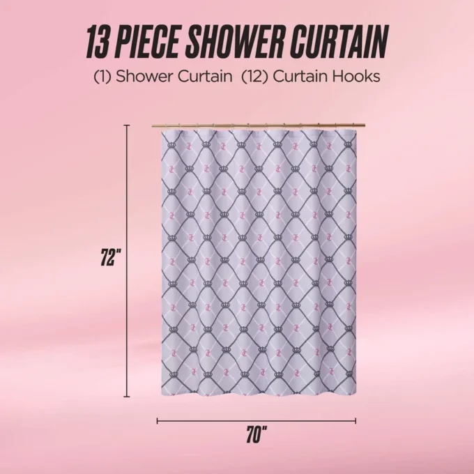 Shower Curtain and Hooks Set Shower Curtain and Hooks Set