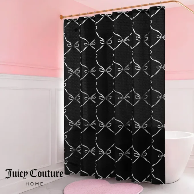 Shower Curtain and Hooks Set