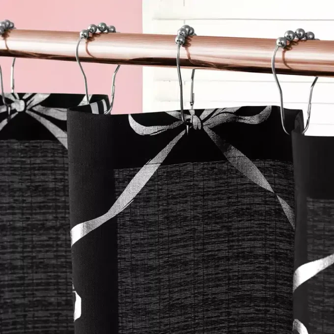 Shower Curtain and Hooks Set