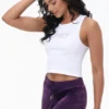 Small Bling High Neck Seamless Crop Tank