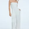 Smocked Velour Jumpsuit