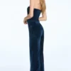 Smocked Velour Jumpsuit