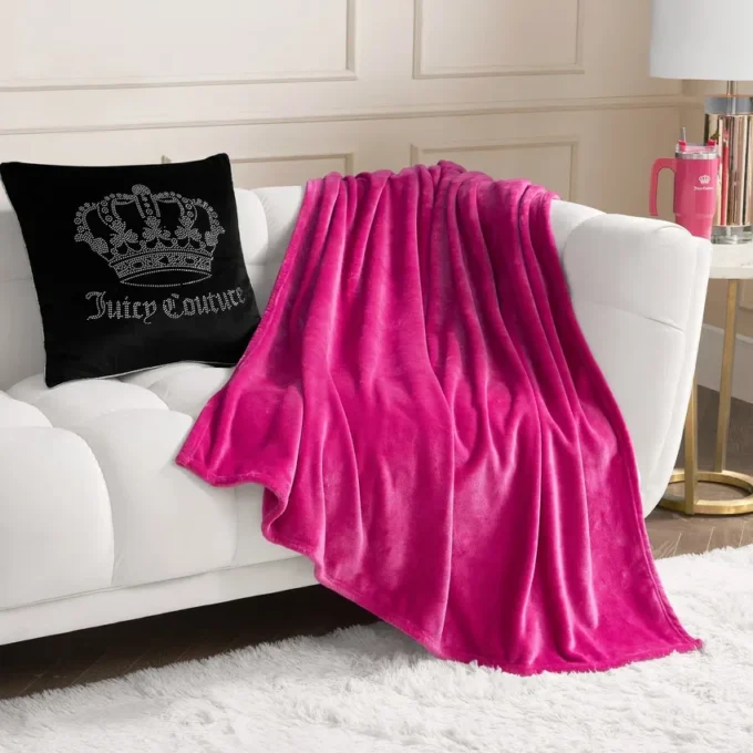 Solid Plush Throw Blanket