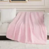 Solid Rabbit Mink Faux Fur Throw Blanket