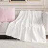 Solid Rabbit Mink Faux Fur Throw Blanket