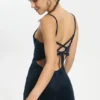 Strappy Script Velour Jumpsuit