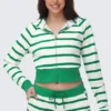 Stripe Bling Terry Hoodie