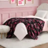 Sweet Cherry Bows Plush Throw Blanket