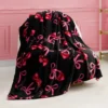 Sweet Cherry Bows Plush Throw Blanket