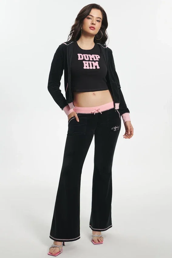 Sweetheart Cotton Velour Track Pants Sweetheart Cotton Velour Track Pants