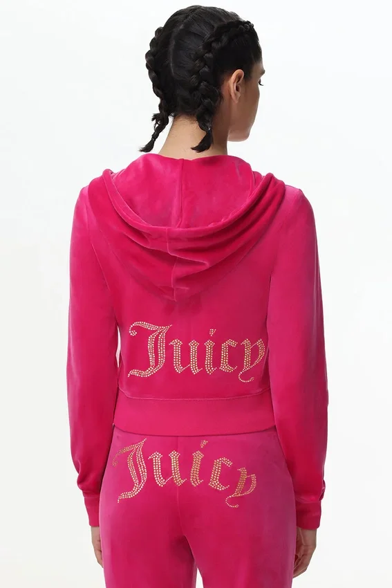 Technicolor Customizable Big Bling Velour Hoodie Technicolor Customizable Big Bling Velour Hoodie