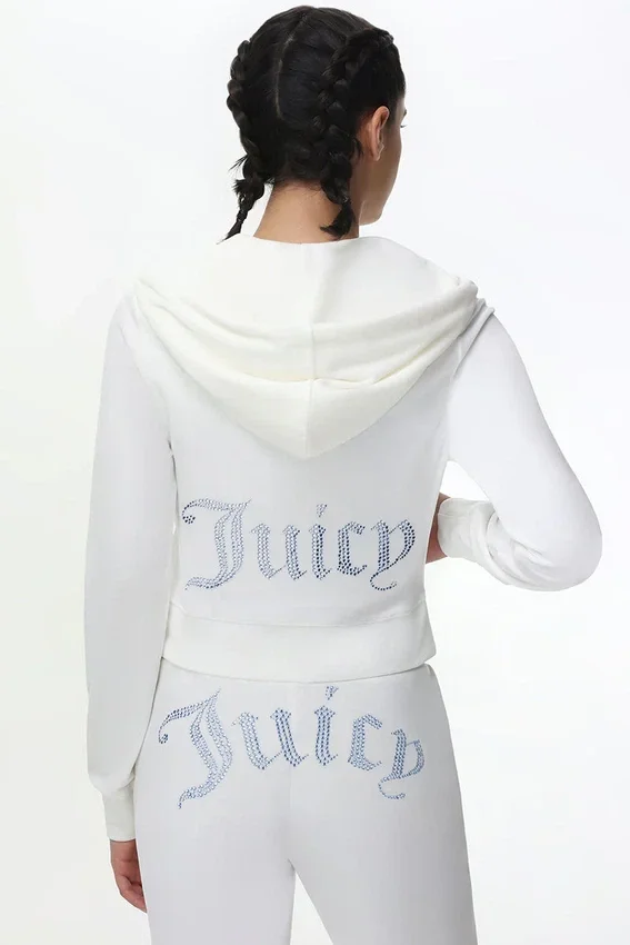 Technicolor Customizable Big Bling Velour Hoodie Technicolor Customizable Big Bling Velour Hoodie