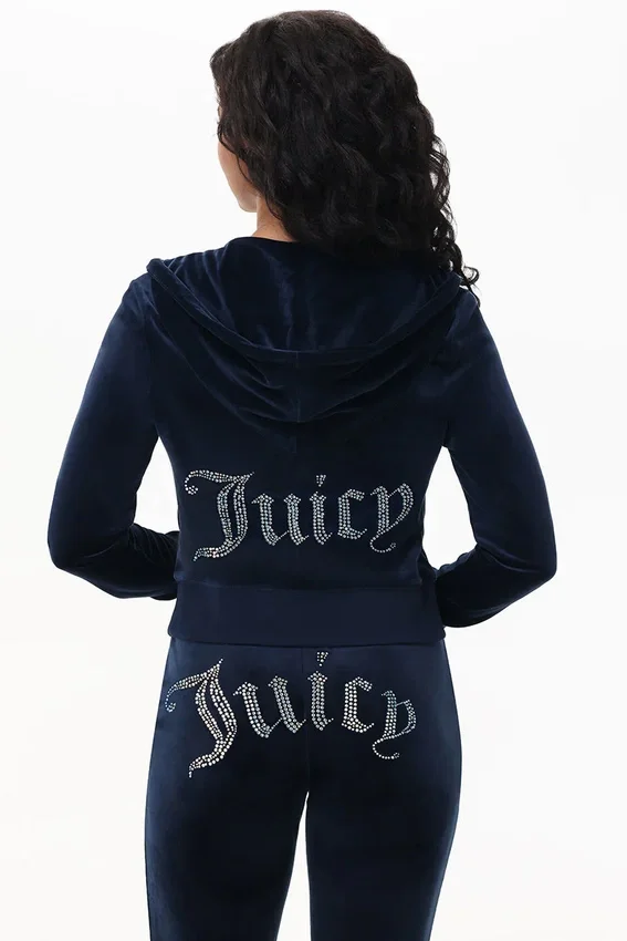 Technicolor Customizable Big Bling Velour Hoodie Technicolor Customizable Big Bling Velour Hoodie