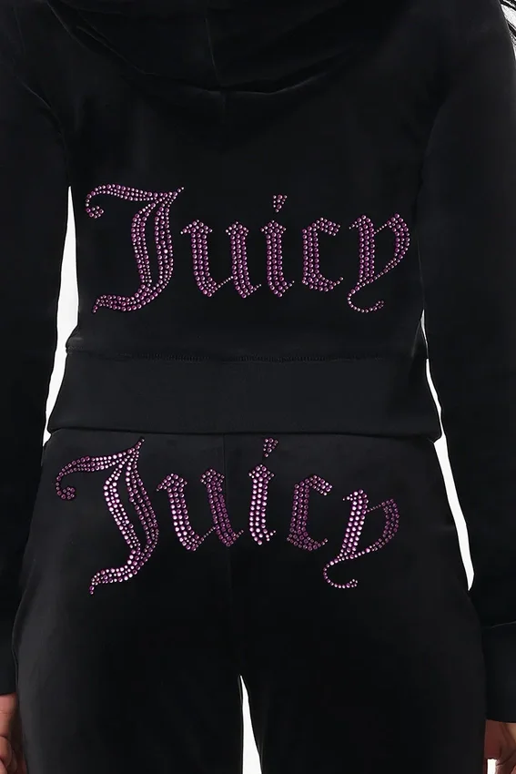 Technicolor Customizable Big Bling Velour Hoodie Technicolor Customizable Big Bling Velour Hoodie