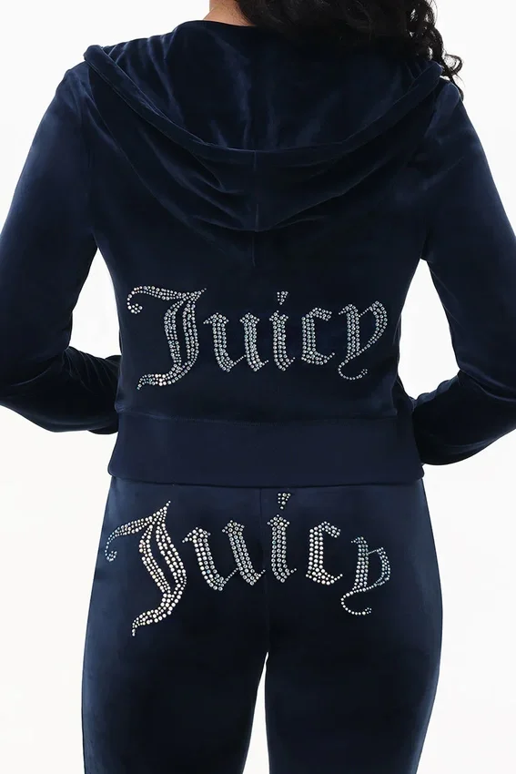 Technicolor Customizable Big Bling Velour Hoodie Technicolor Customizable Big Bling Velour Hoodie