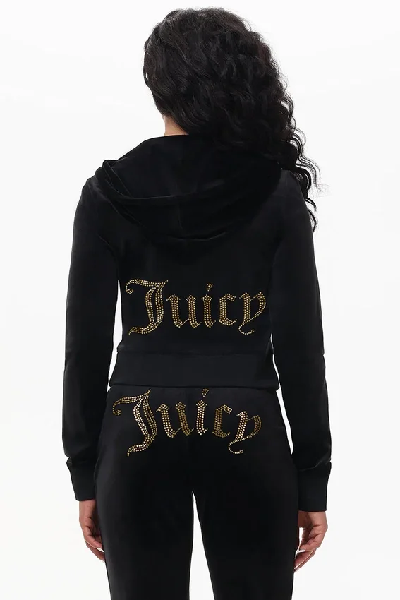 Technicolor Customizable Big Bling Velour Hoodie Technicolor Customizable Big Bling Velour Hoodie