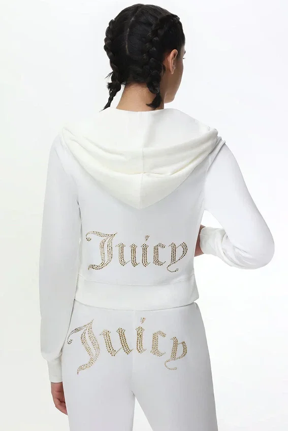 Technicolor Customizable Big Bling Velour Hoodie Technicolor Customizable Big Bling Velour Hoodie