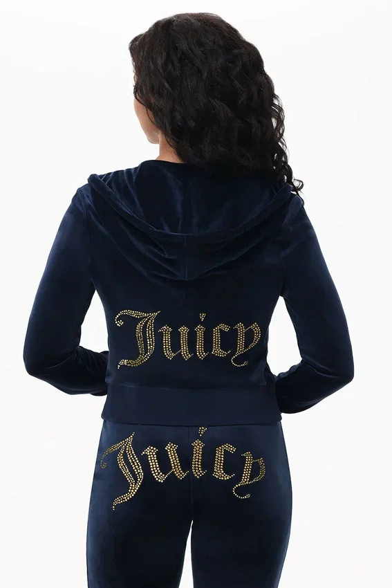 Technicolor Customizable Big Bling Velour Hoodie Technicolor Customizable Big Bling Velour Hoodie