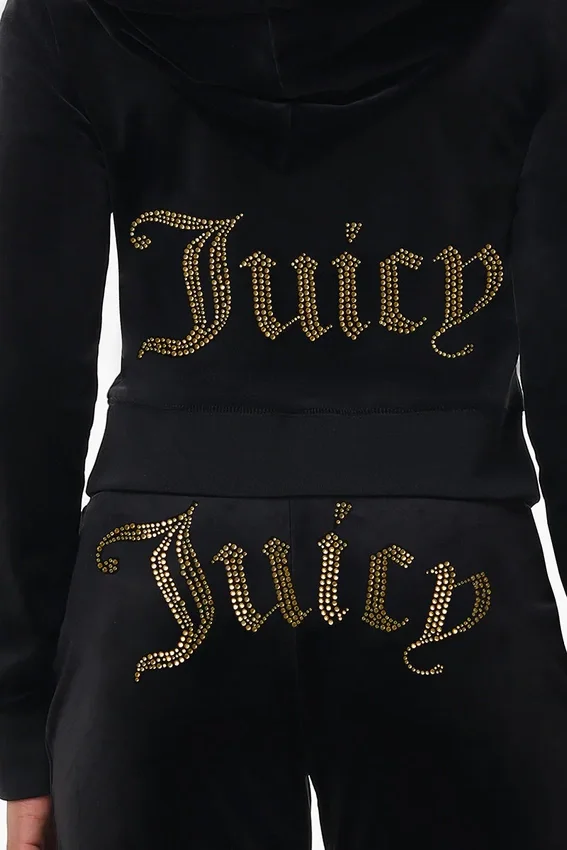 Technicolor Customizable Big Bling Velour Hoodie Technicolor Customizable Big Bling Velour Hoodie